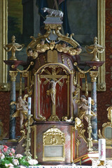 Fototapeta premium Main altar in the parish church of Helena in Zabok, Croatia