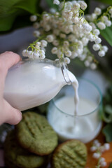 homemade cookies and milk