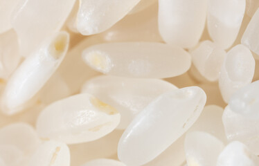 Fototapeta na wymiar Close up white rice as background.