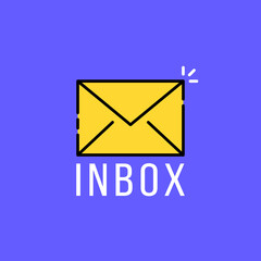 yellow cartoon inbox like notification