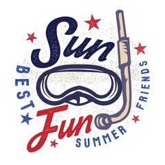 Naklejka premium sun fun label