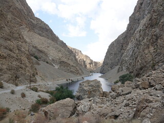 "Seven Beauties of Shing." On the lakes of the Shing River Nezhegon (Mezhgon), Soya, Ishor (Gushor or Khusher), Nofin, Khurdak and Azorchashma (Hazorchashma) or simply &ldquo;Marguzor Lakes&rdquo;. Tajikistan.