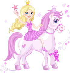 Obraz na płótnie Canvas Princess and Pony Prince