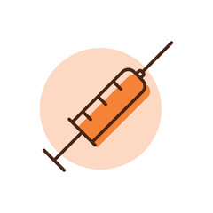 Syringe vector icon. Medical sign