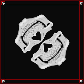 Bandana Vector With Half Skull