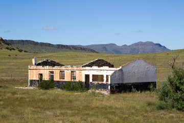 Abandoned derelict deep rural school in South Africa