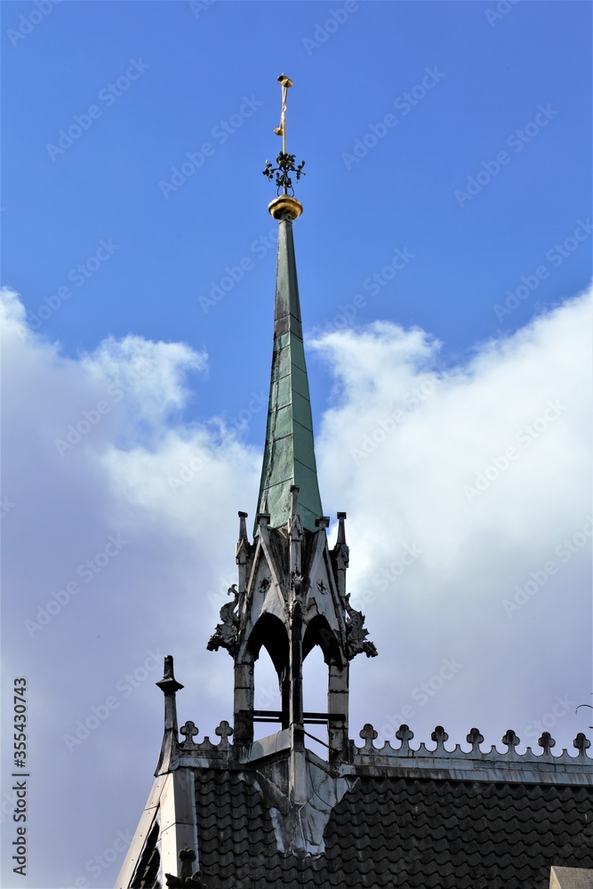 Wall mural tower of the church