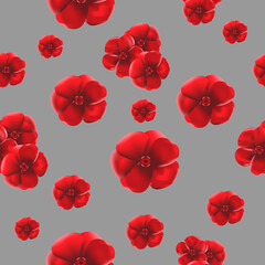 Background element for the design with red colors. Pattern. Gray background.