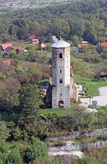 Fototapeta premium Ruins of the medieval church of St. Martin in Martin Breg, Dugo Selo, Croatia
