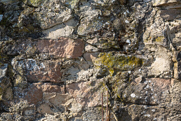 stone wall as a natural field background