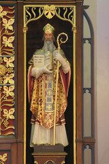 St. Augustine, a statue on a high altar in the parish church of St. Martin in Dugo Selo, Croatia