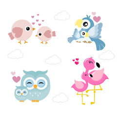 Cute animals for Mother's Day. Animals mom and baby