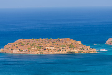 Aerial view of Spinalonga Island, Crete, Greece