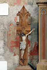 Crucifix in the parish church of Saint Anthony of Padua in Bukevje, Croatia