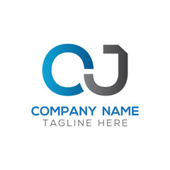 Initial Simple Letter OJ Logo Design Vector Template. Abstract Minimal OJ Letter Logo Design
