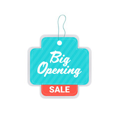 big opening invitation tag coronavirus quarantine is over advertising campaign concept sticker poster label flyer vector illustration