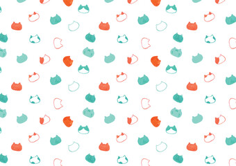 ネコのパターンのイラスト背景