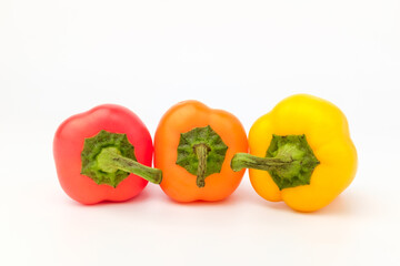 Mini paprika on white background