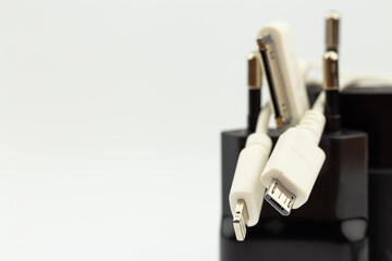 Set of different charging cables