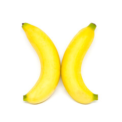 Gros Michel banana isolate on white background.