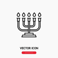 menorah icon vector sign symbol