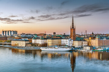 Fototapeta na wymiar View of Riddarholmen, Stockholm, Sweden