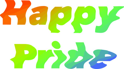 Rainbow Coloured Pride Greeting with Distorted Text