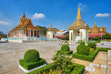 The Royal Palace of Cambodia complex in Phnom Penh