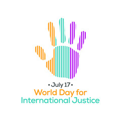 Fototapeta premium Vector illustration on the theme of International Criminal justice day observed each year on July 17th across the globe.