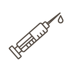 injection medical line style icon