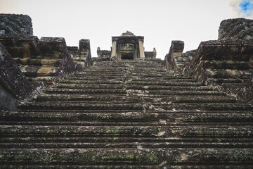 Stone stairs of Angkor Wat in Cambodia
