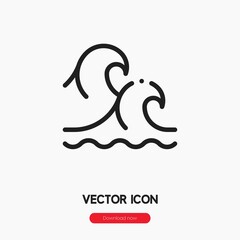 wave icon vector sign symbol