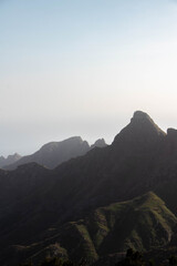 Obraz na płótnie Canvas Mountain silhouette landscape, Tenerife Spain