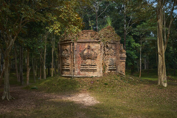 Ruins at Sambor Prei Kuk archaeological site in Cambodia