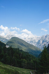 Fototapeta na wymiar Mountains in Triglav national park. Alps in Slovenia