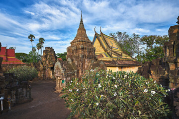 Nokor Bachay pagoda in Kampong Cham, Cambodia