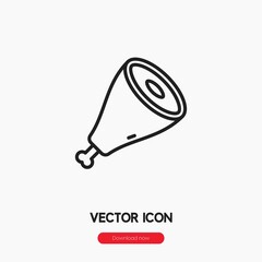 ham leg icon vector sign symbol