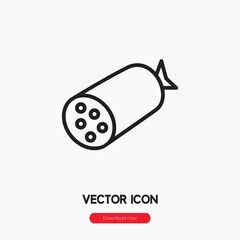 salami icon vector sign symbol