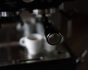 dark coffee machine detail 