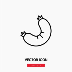 sausage icon vector sign symbol