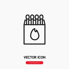 matchstick icon vector sign symbol