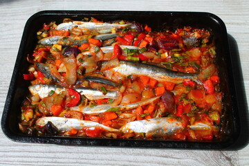 cooked crab in a frying pan