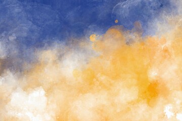 背景ペイント　青とオレンジのグラデーション