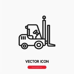 forklift icon vector sign symbol