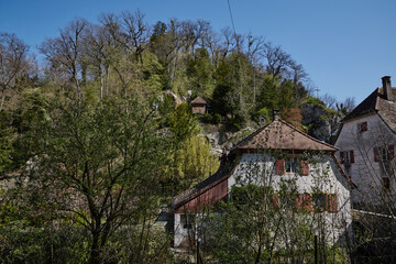 Fototapeta na wymiar Ermitage Arlesheim, Landschaftsgarten in einem kleinen malerischen Tal nähe Basel.