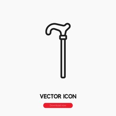 walking cane icon vector sign symbol