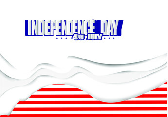 Abstract background with USA flag elements . Independence day greeting card . Vector eps10