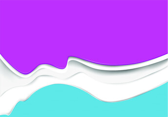 Abstract background, wave and paper cut effect . Vector eps10 