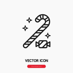 candy cane icon vector sign symbol