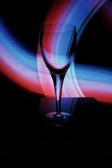 glass of water light painting photography